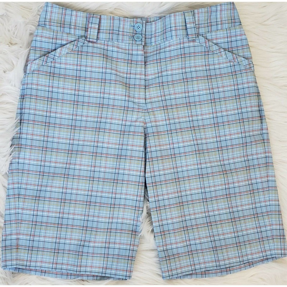 Nike SZ 8 Golf Performance Dri-FIT Plaid Shorts